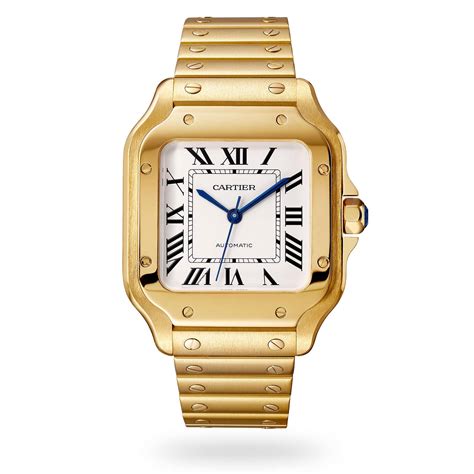 gold cartier santos watch